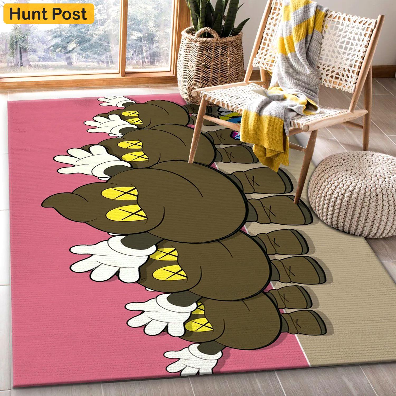 Rugs in living room and bedroom - Kaws ver4 area rug living room rug carpet christmas gift floor mats keep warm in winter Rectangle Rug