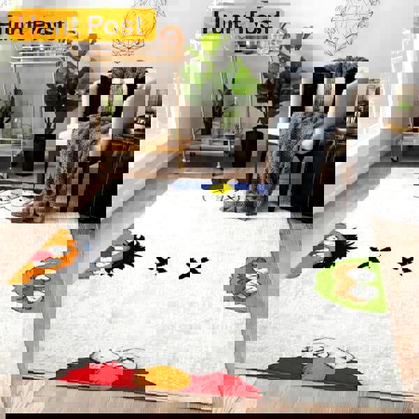 Rugs in living room and bedroom - Kaws x sesame street characters kwas rug home decor - rugs Rectangle Rug