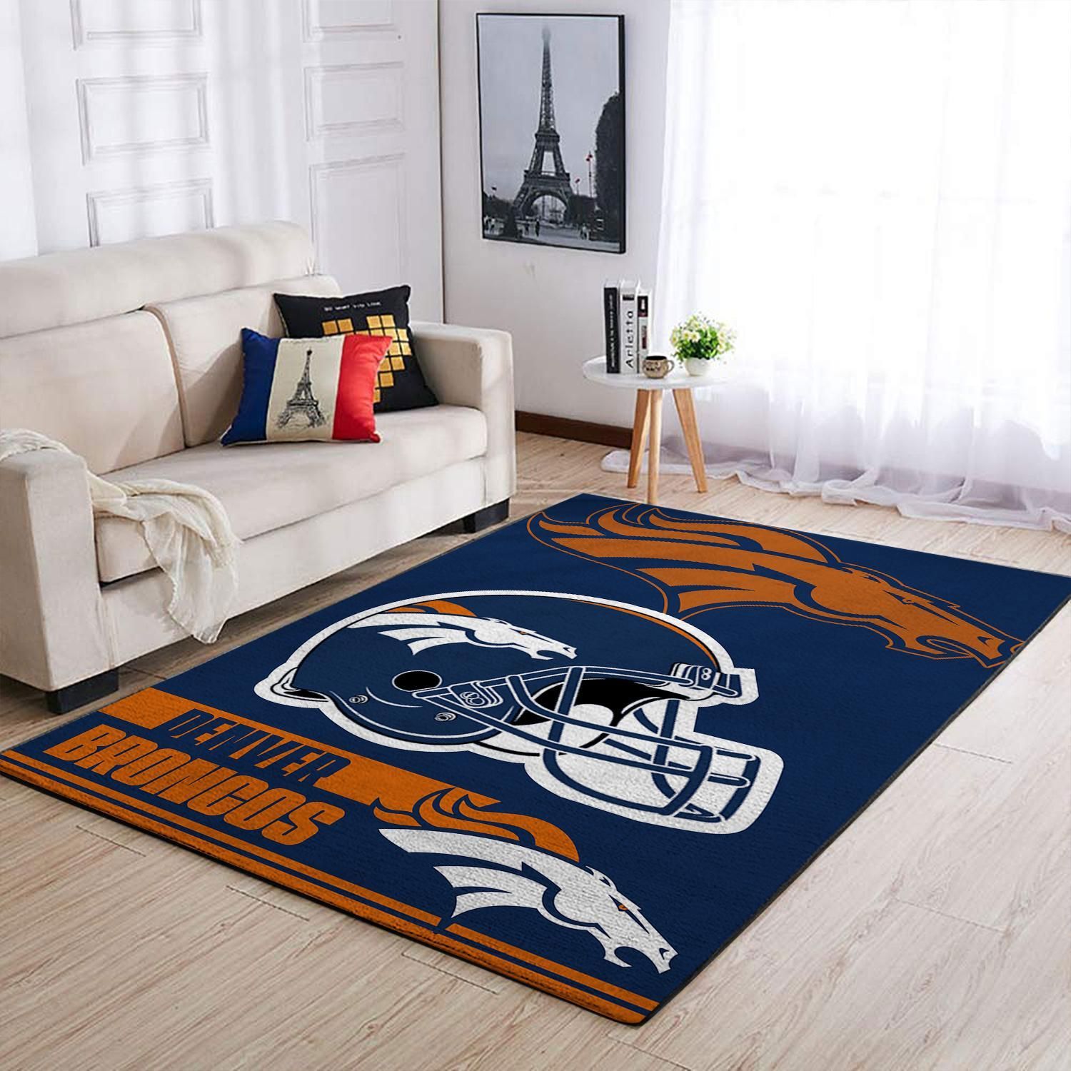 Rugs in living room and bedroom denver broncos Rectangle Rug