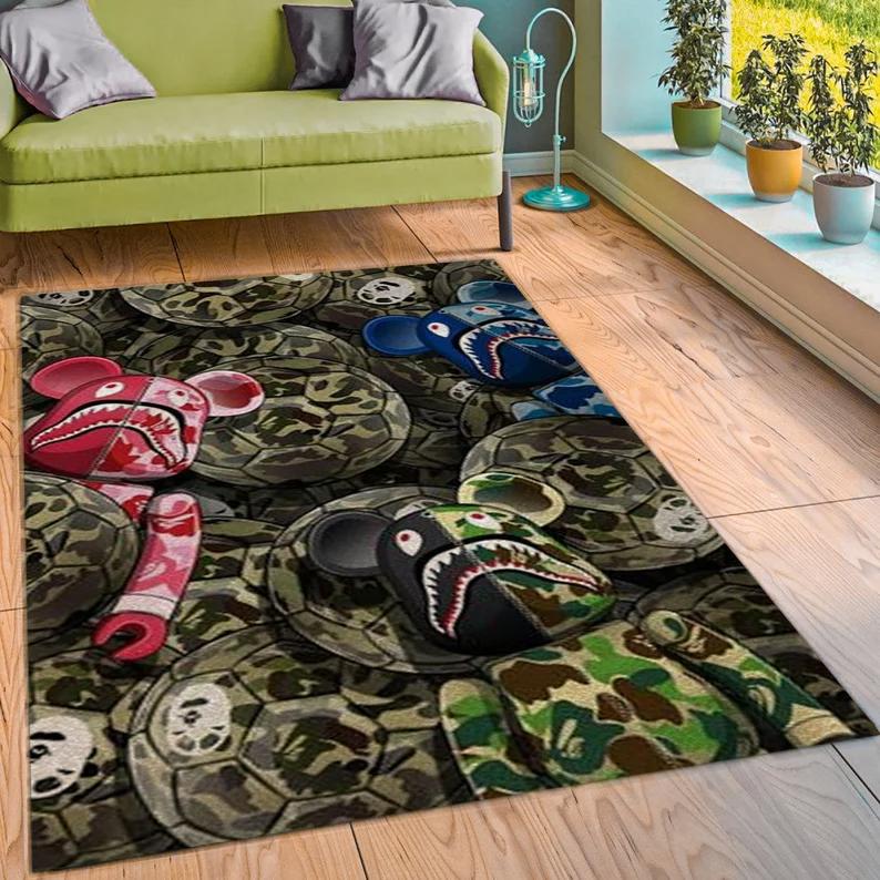 Rugs in living room and bedroom hypebeast bape gifts rug- hypebeast rug home decor- hypebeast rug- rug for living room- shoes rug- living room decor- streetwear rug Rectangle Rug