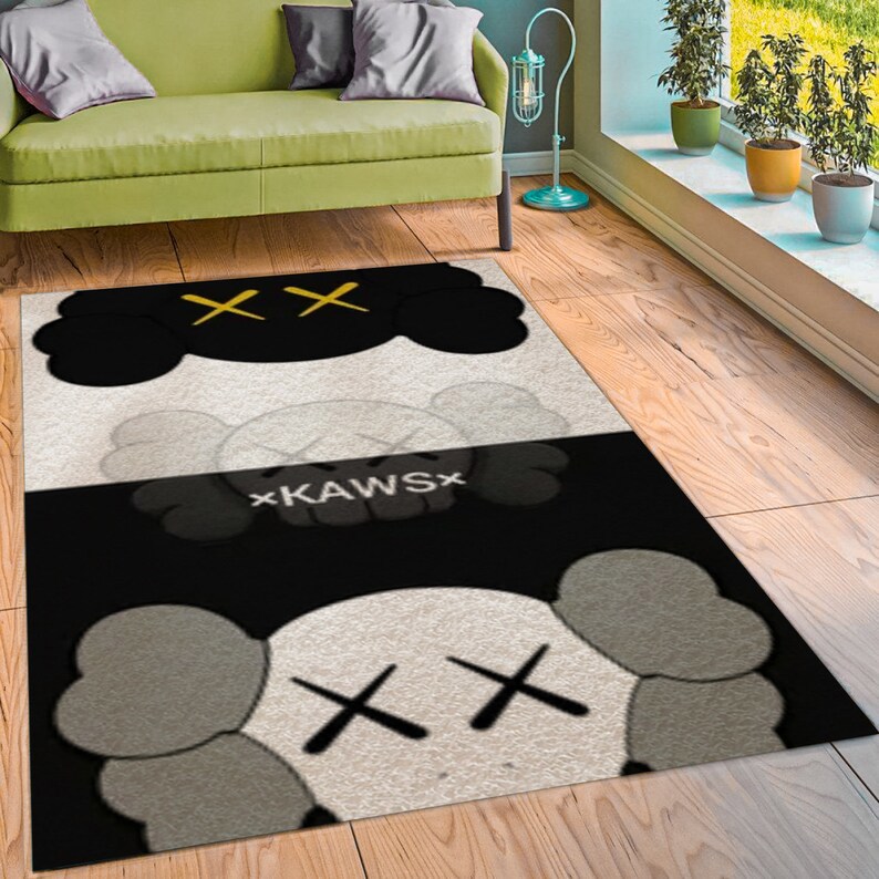 Rugs in living room and bedroom hypebeast x luxury fashion brand decor rug - hypebeast rug home decor - hypebeast rug- rug for living room- shoes rug- living room decor Rectangle Rug
