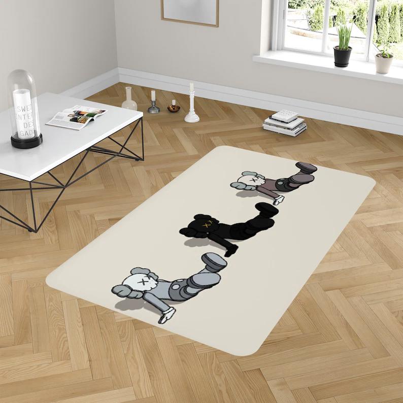 Rugs in living room and bedroom kaw sitting rug - kaw holiday rug - boyfriend gift- kaw room decor- kaw carpet- streetstyle rug- kaw rug- boy room rug- hypebeast rug Rectangle Rug