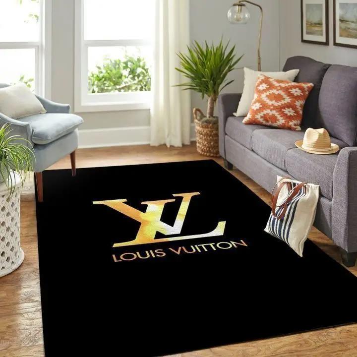 Rugs in living room and bedroom louis vuitton yellow luxury area rug carpet home decor Rectangle Rug