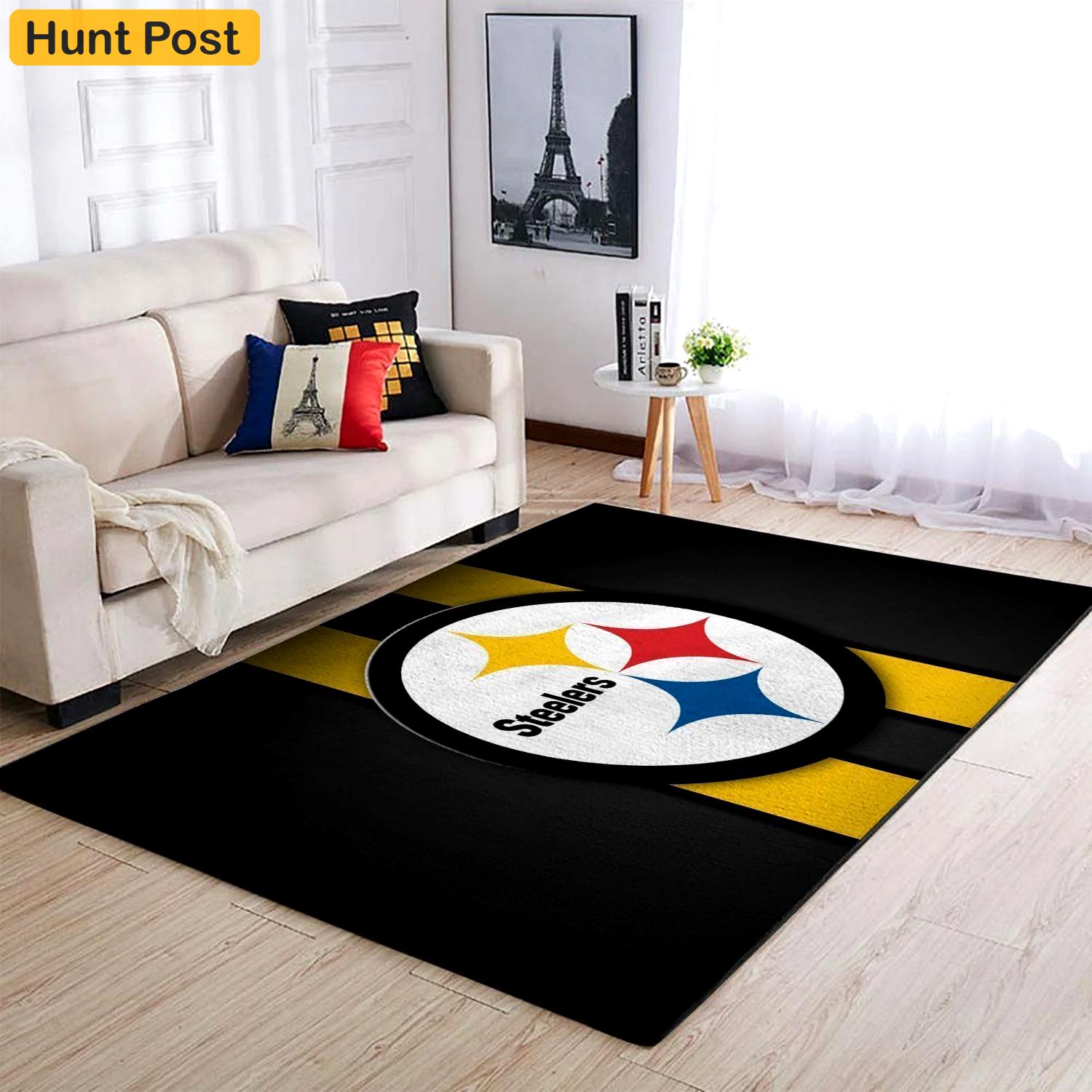 Rugs in living room and bedroom pittsburgh steelers area rug nfl football team logo carpet living room rugs floor decor 2 Rectangle Rug