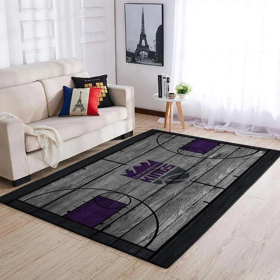 Sacramento kings area rug living room rug home decor nba carpet rug 19122614 Rectangle Rug