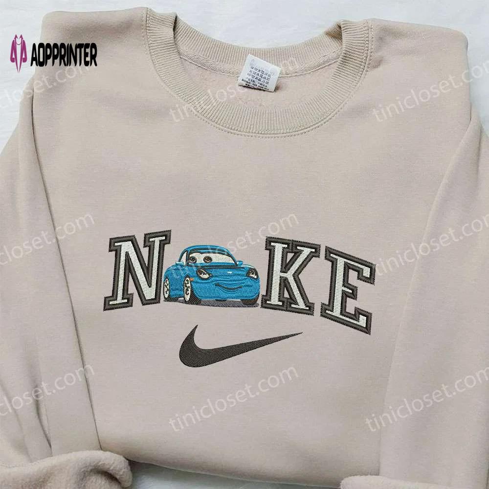Sally carrera x nike embroidered sweatshirt: cars inspired shirt Embroidered Shirt