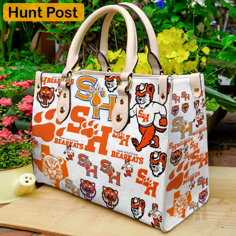 Sam houston bearkats leather handbag for women gift 2352 Women Leather Hand Bag