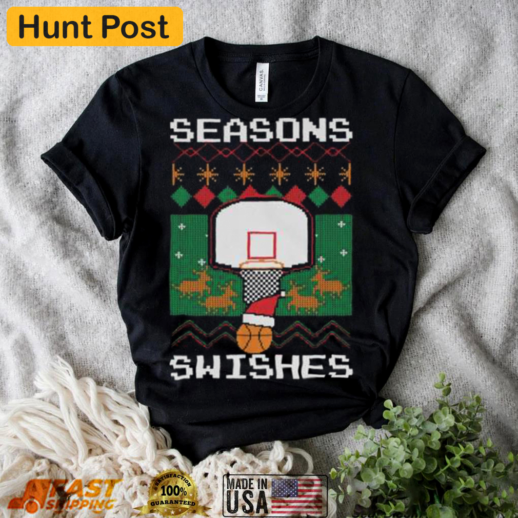 Seasons swishes bastketball ugly christmas t shirt Christmas Ugly Sweater