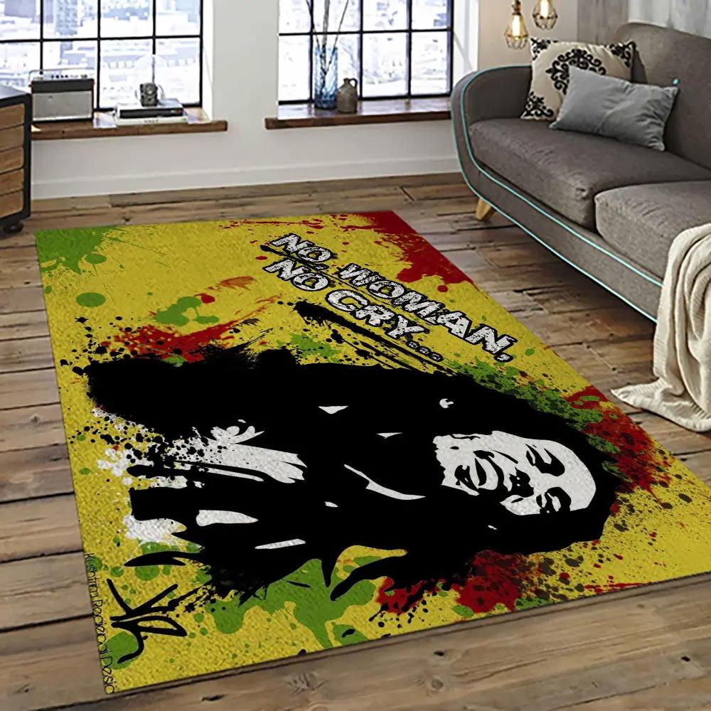 Singer bob marley music carpet rectangle area rug for living room bedroom decor bm15 Rectangle Rug