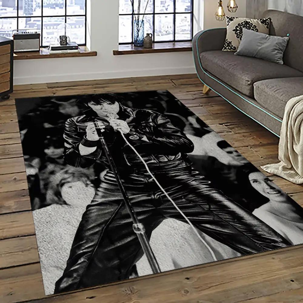 Singer elvis presley music carpet rectangle area rug for living room bedroom decor ep22 Rectangle Rug