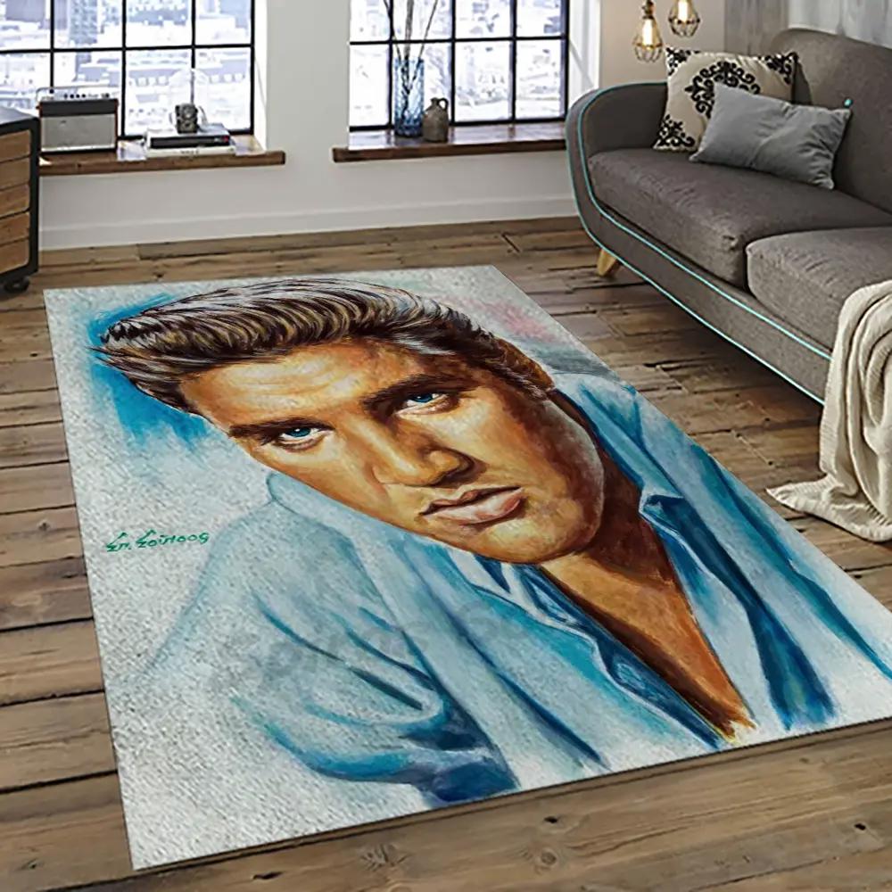Singer elvis presley music carpet rectangle area rug for living room bedroom decor ep42 Rectangle Rug