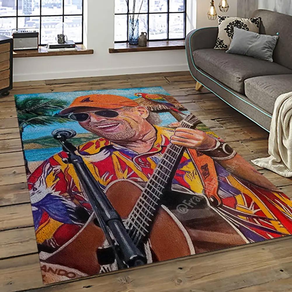 Singer jimmy buffett music carpet rectangle area rug for living room bedroom decor jb08 Rectangle Rug