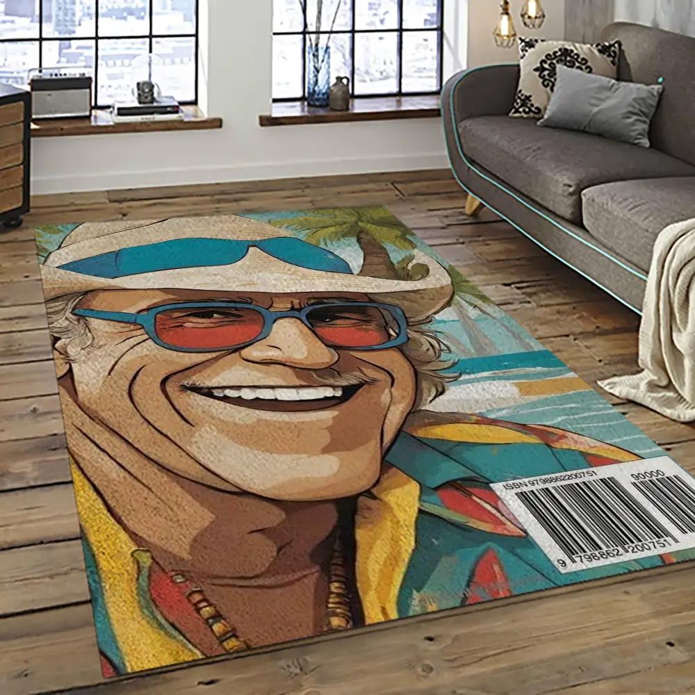 Singer jimmy buffett music carpet rectangle area rug for living room bedroom decor jb09 Rectangle Rug