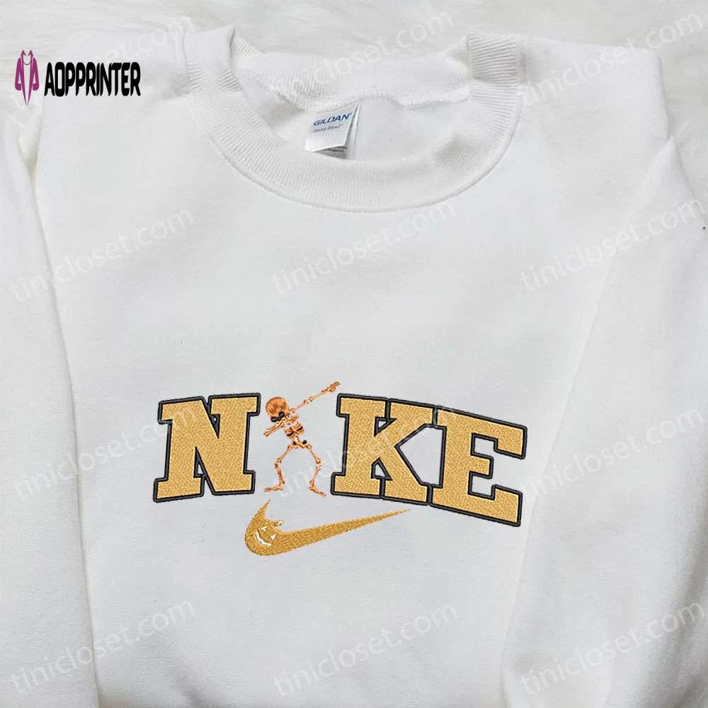 Skeleton swag x nike embroidered hoodie & shirt: best halloween gift ideas Embroidered Shirt