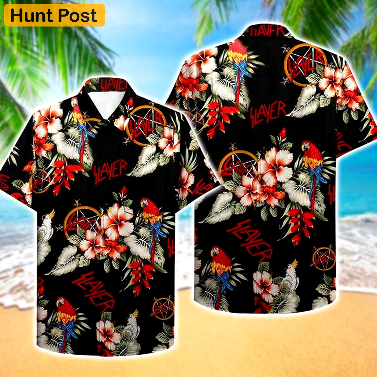 Slayer hawaii hawaiian shirt fashion tourism for men women shirt3125 Hawaii Shirt Shorts & Flip Flops