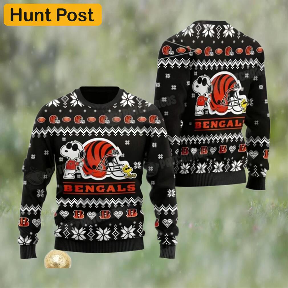 Snoopy and woodstock nfl cincinnati christmas ugly sweater bengals gifts Christmas Ugly Sweater
