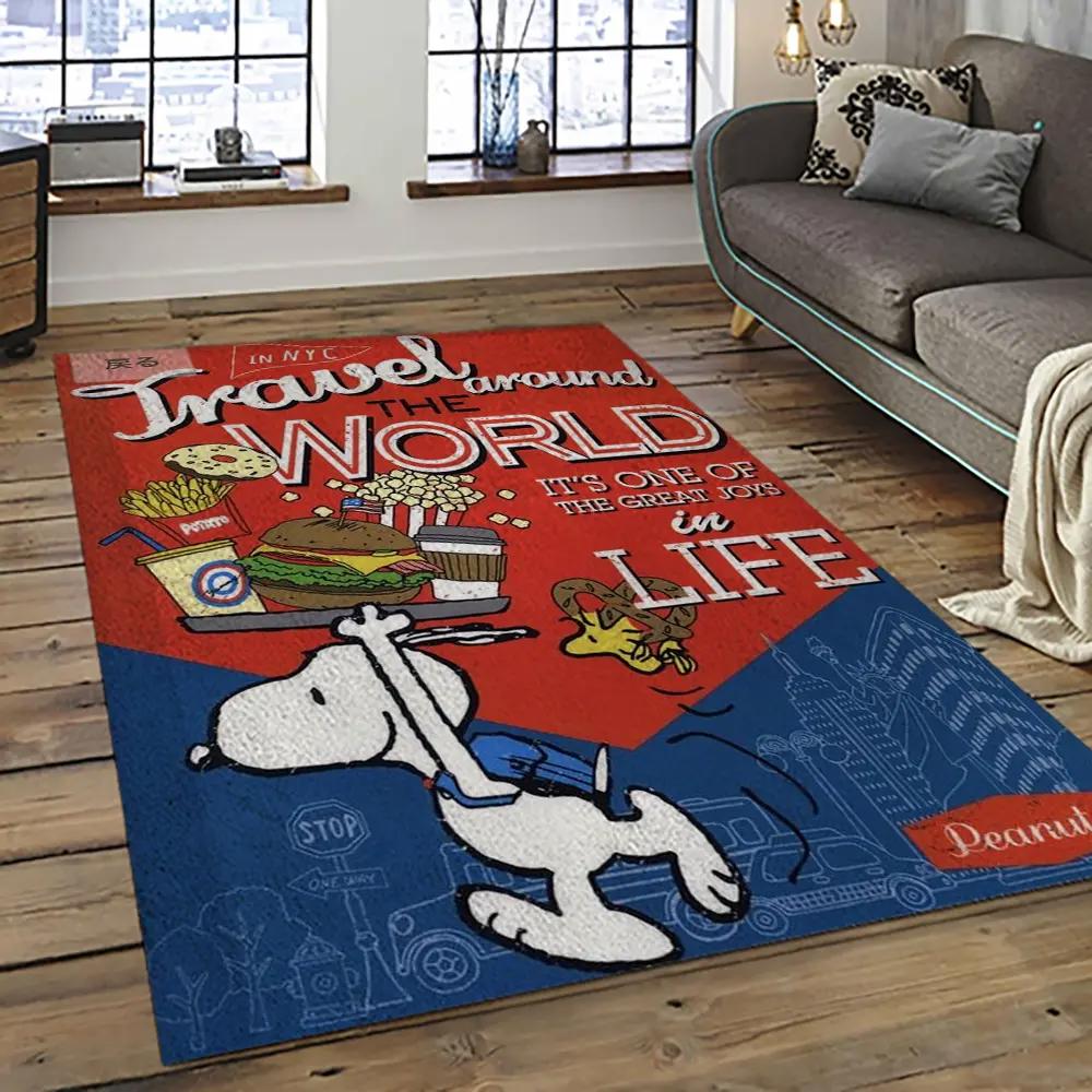 Snoopy cartoon movie carpet rectangle area rug for living room bedroom decor snp121 Rectangle Rug