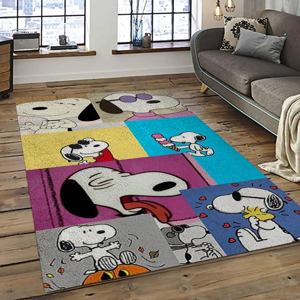 Snoopy cartoon movie carpet rectangle area rug for living room bedroom decor snp14 Rectangle Rug