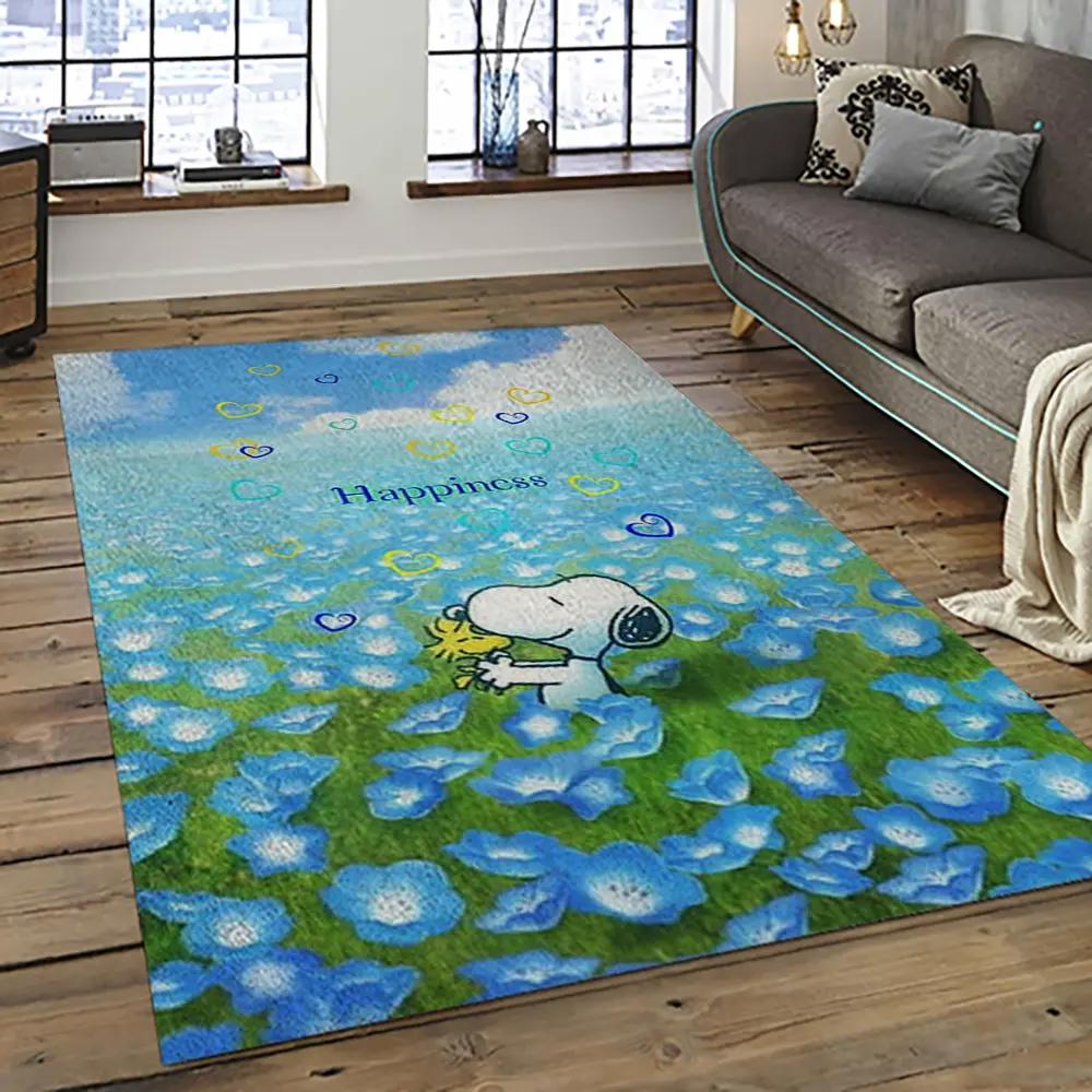 Snoopy cartoon movie carpet rectangle area rug for living room bedroom decor snp20 Rectangle Rug
