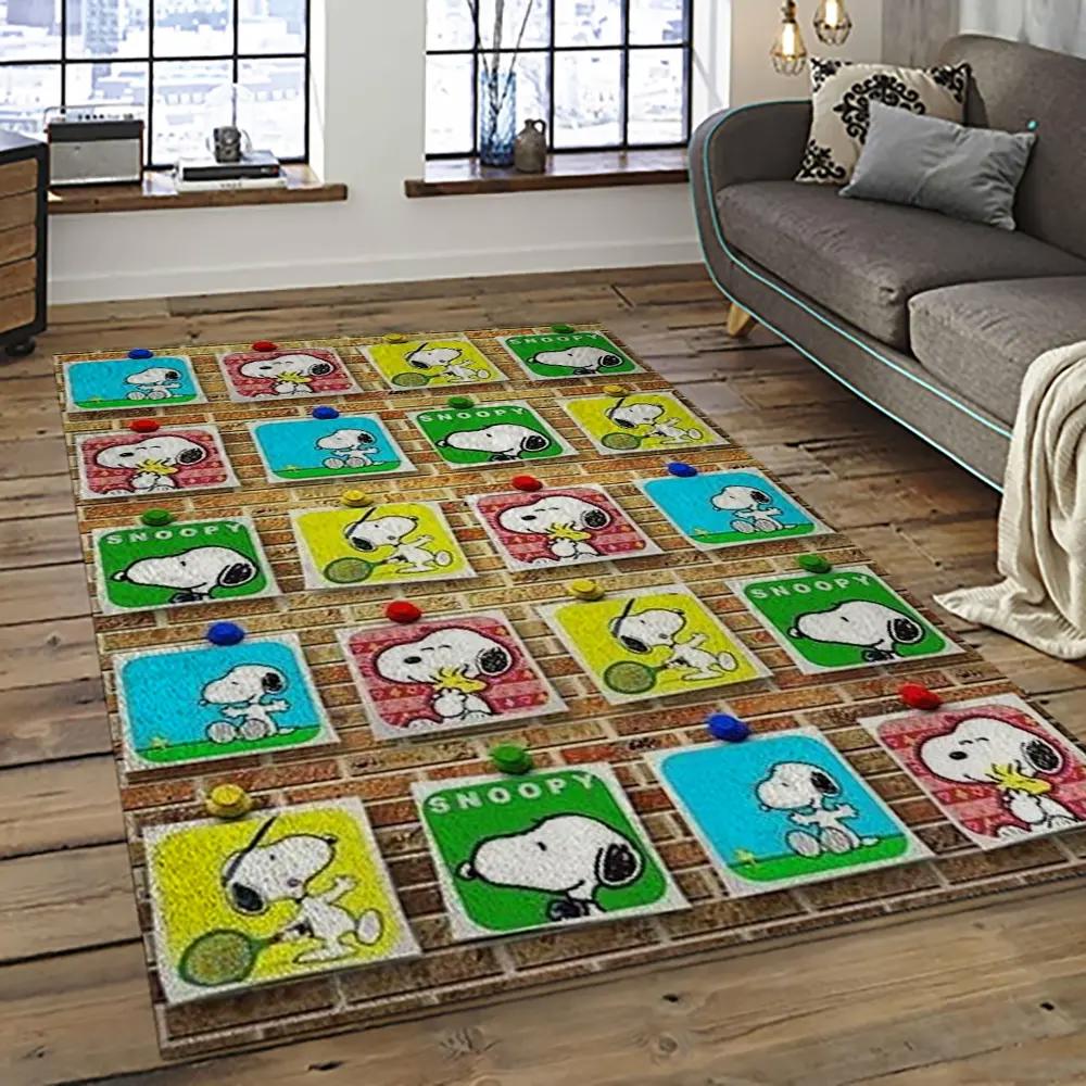 Snoopy cartoon movie carpet rectangle area rug for living room bedroom decor snp84 Rectangle Rug