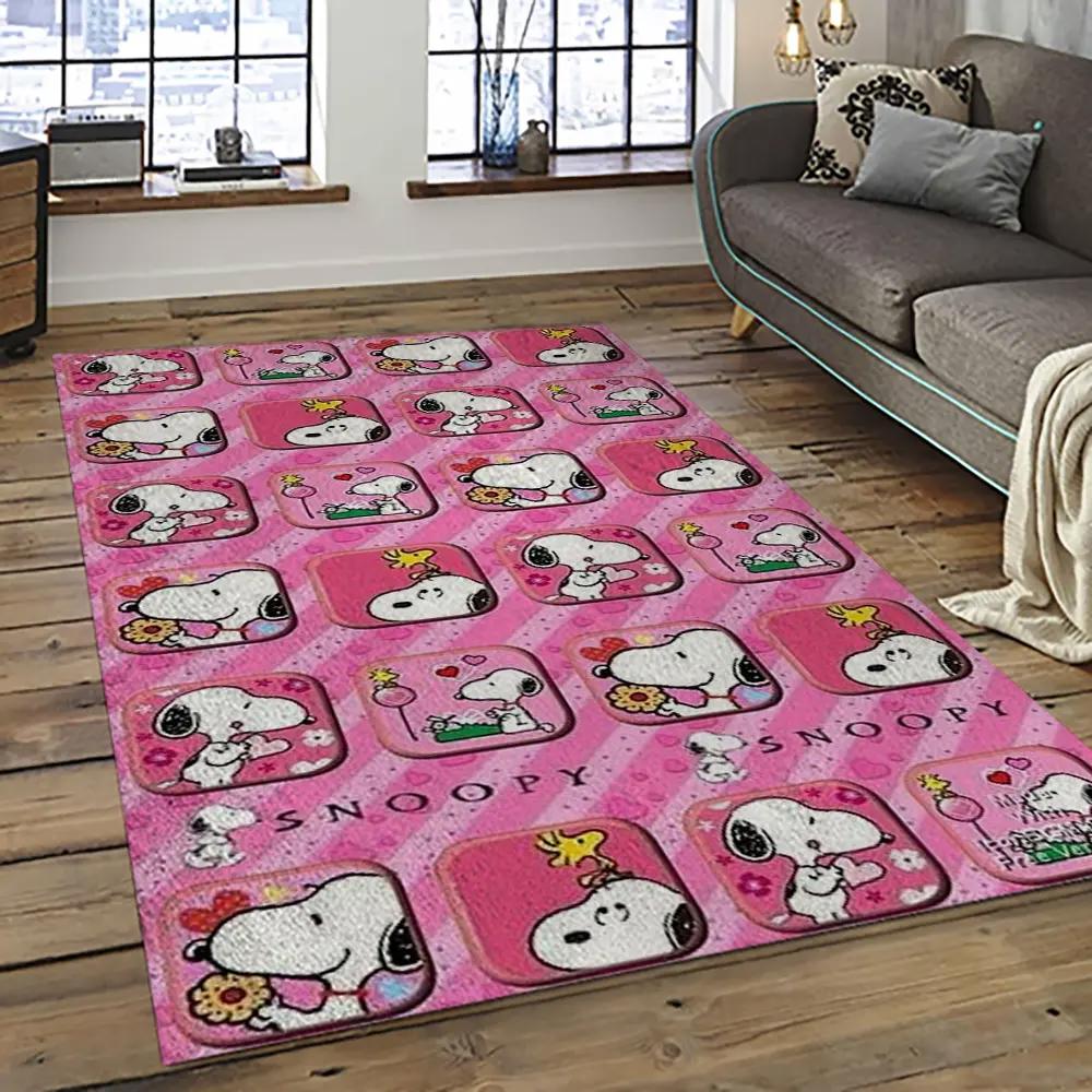 Snoopy cartoon movie carpet rectangle area rug for living room bedroom decor snp99 Rectangle Rug
