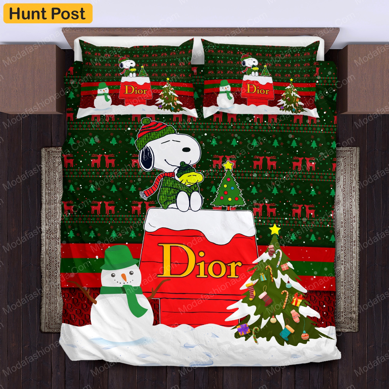 Snoopy dog dior christmas bedding sets home decoration Bedding Sets