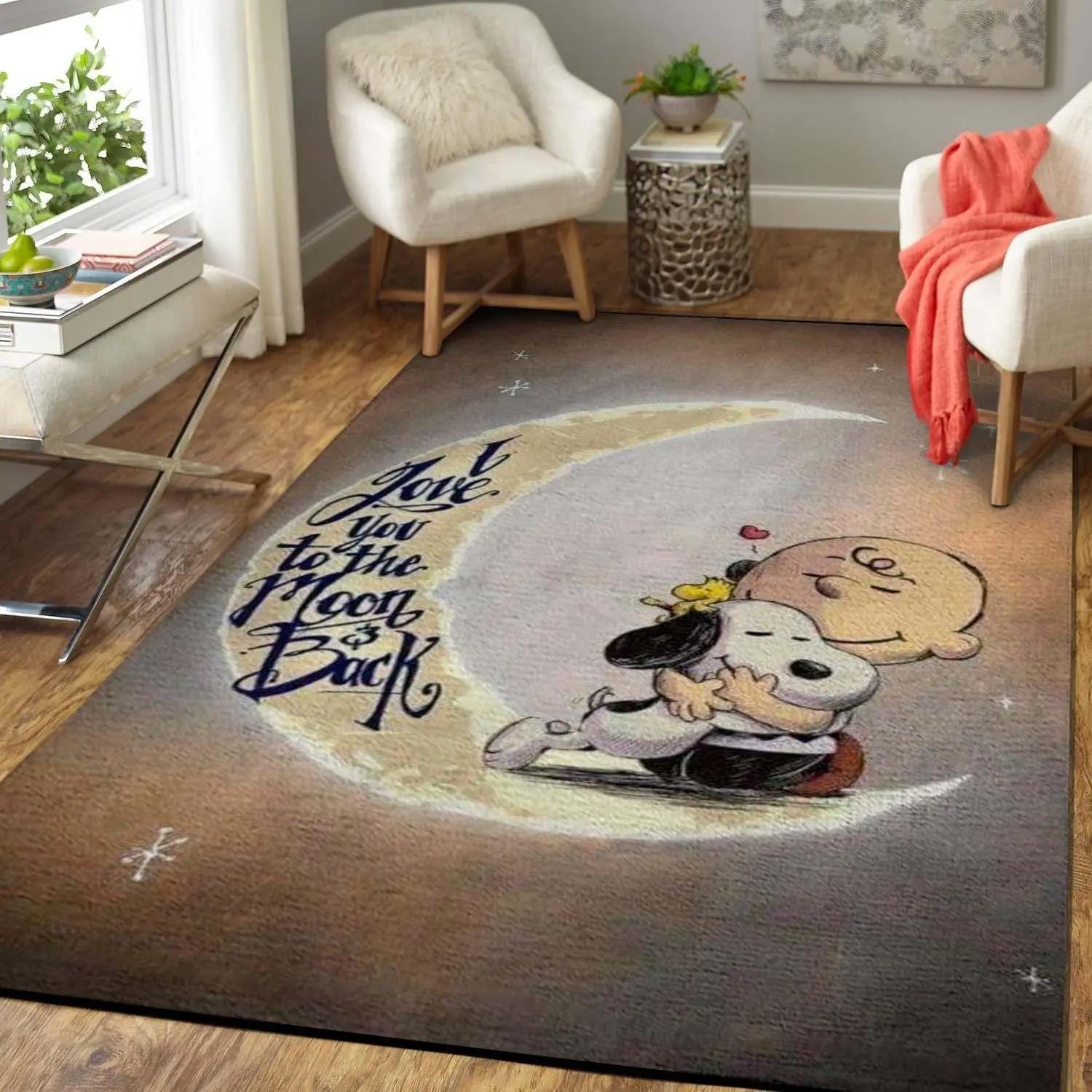 Snoopy living room rug home decor carpet rug living room 19122624 Rectangle Rug