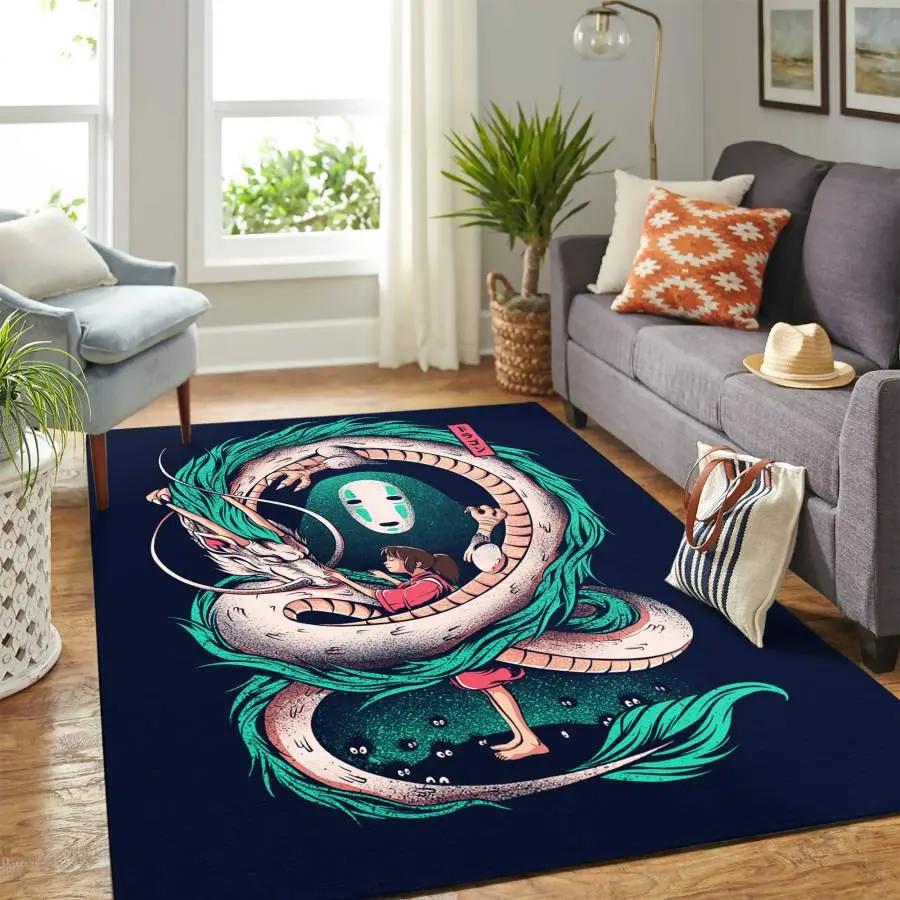 Spirited away haru chihiro ghibli anime rug living room rug home decor Rectangle Rug