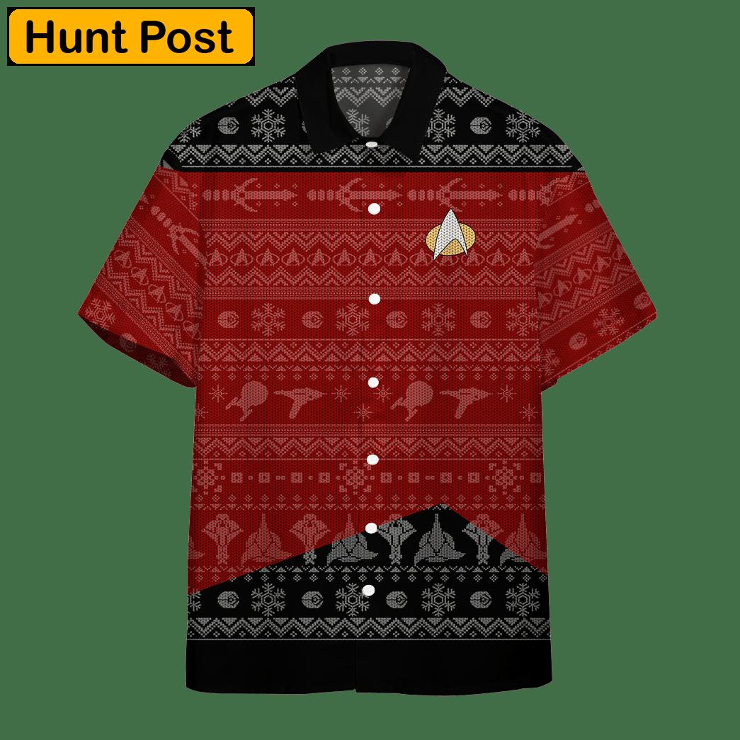 Star trek the next generation 1987 red ugly christmas custom hawaii shirt Hawaii Shirt Shorts & Flip Flops