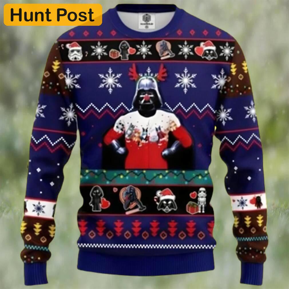 Star wars funny christmas knitting pattern 3d ugly christmas sweater Christmas Ugly Sweater
