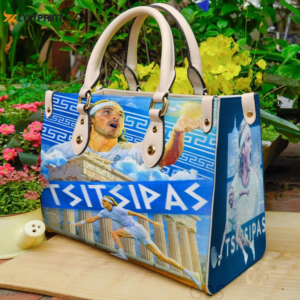 Stefanos tsitsipas leather bag for women gift 1048 Women Leather Hand Bag
