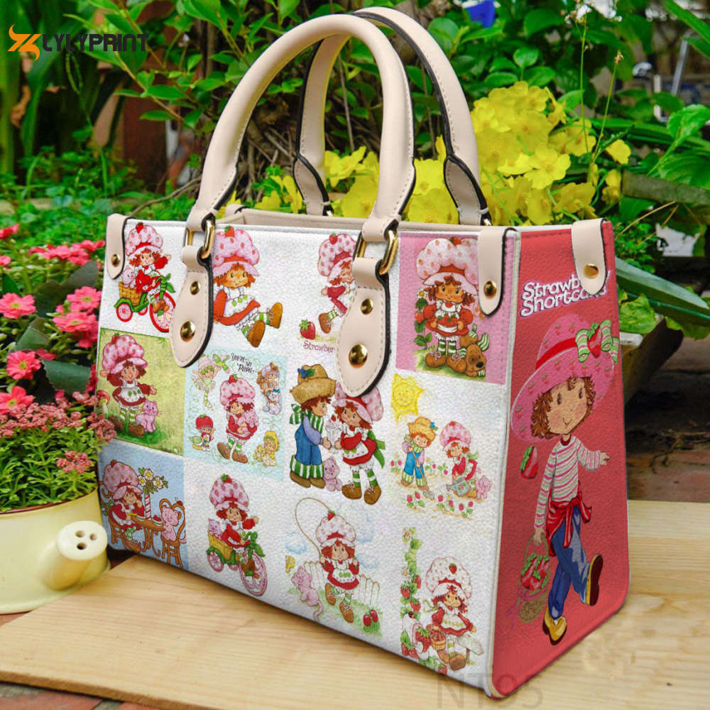 Strawberry shortcake leather handbag gift for women 2789 Women Leather Hand Bag