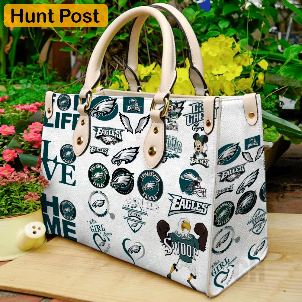 Stylish philadelphia eagles leather hand bag gift for women’s day – perfect women s day gift 3811 Women Leather Hand Bag