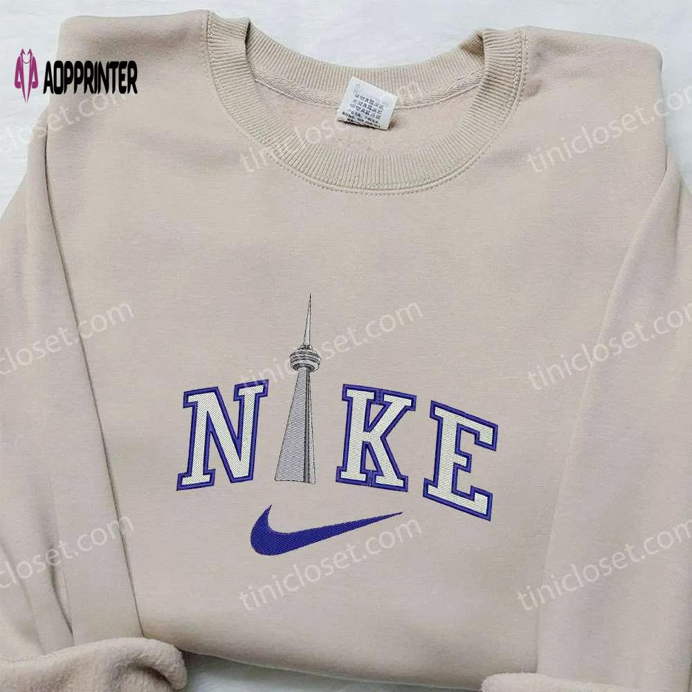 Stylish tower x nike embroidered hoodie & shirt: the perfect family gift! Embroidered Shirt