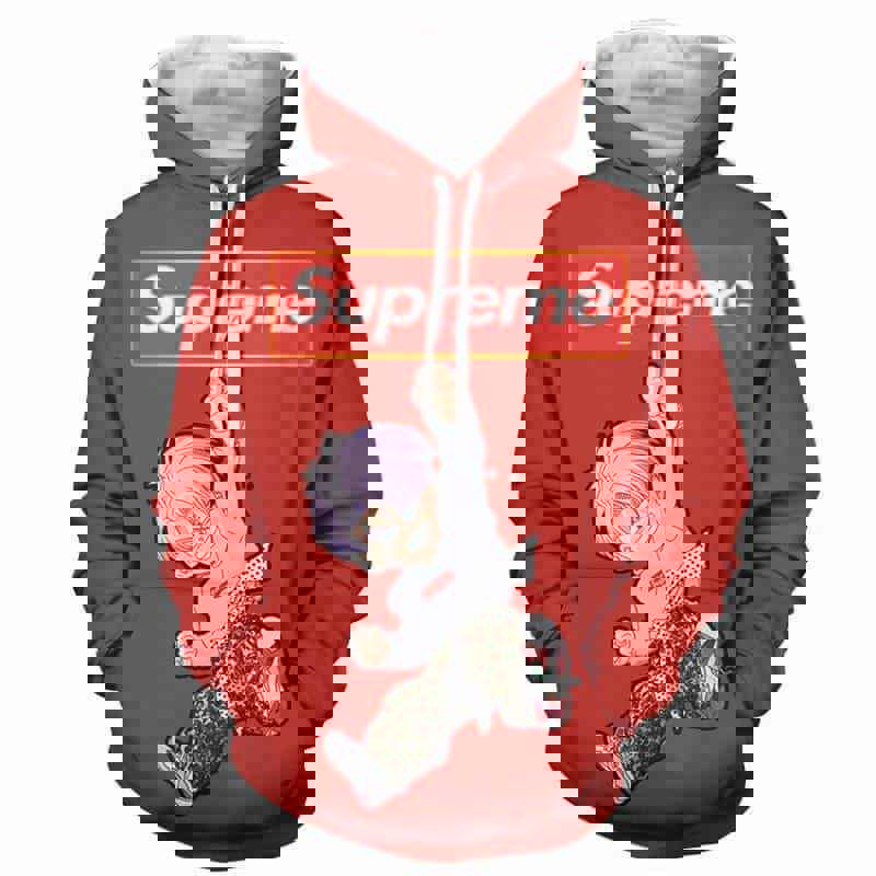 Supreme kid trunks jumping red trendy fashion hoodie 3d Zipper Hoodie 3D