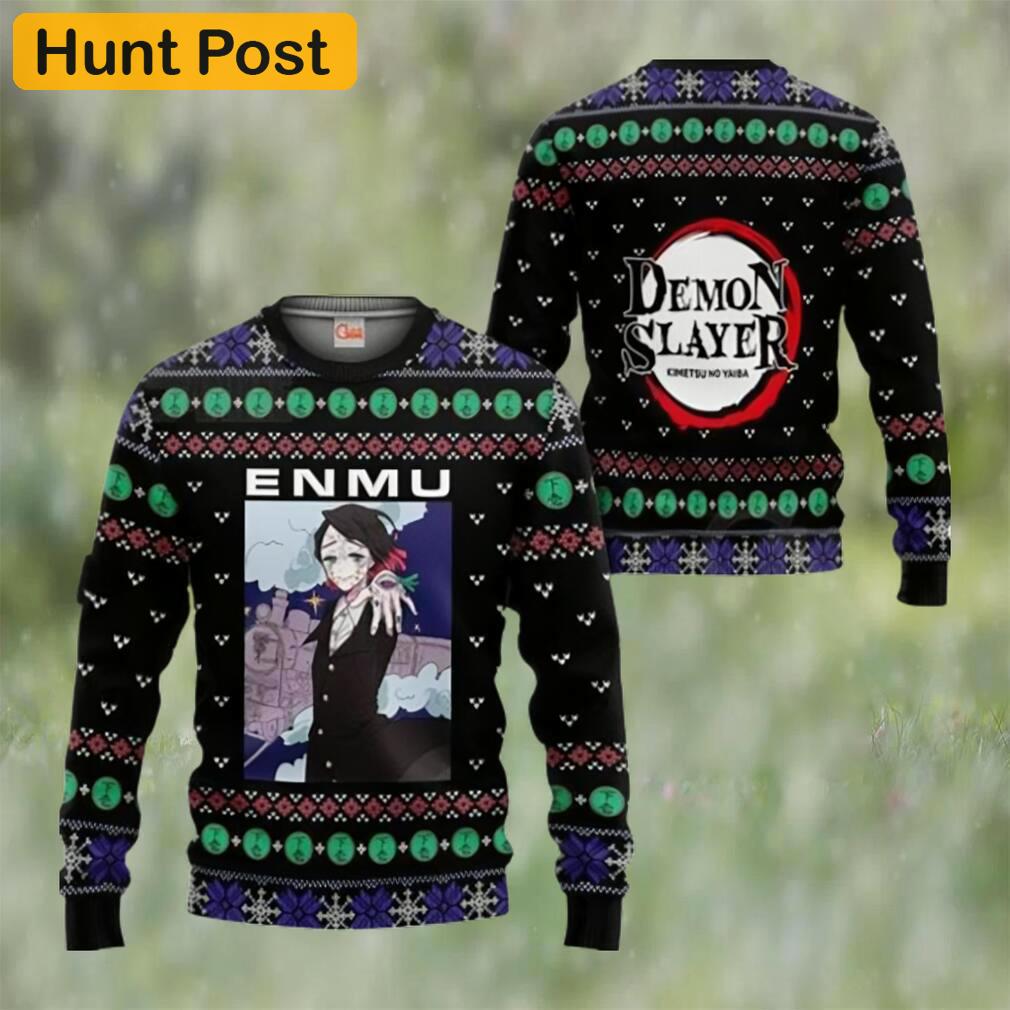 Tamio enmu ugly sweater christmas demon slayer anime gift Christmas Ugly Sweater