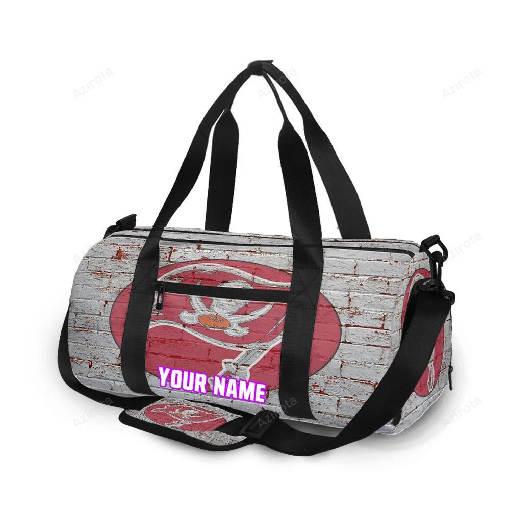 Tampa bay buccaneers emblem v24 personalized name travel bag gym bag 2499 Travel Bag