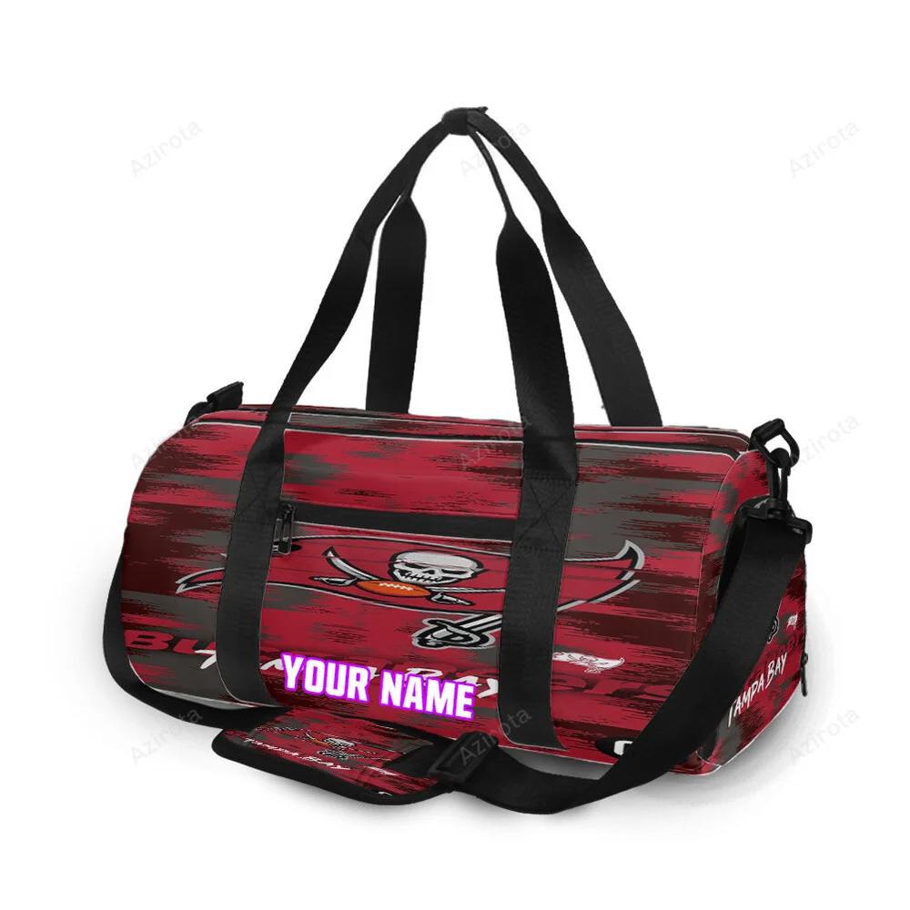 Tampa bay buccaneers emblem v48 personalized name travel bag gym bag 2595 Travel Bag