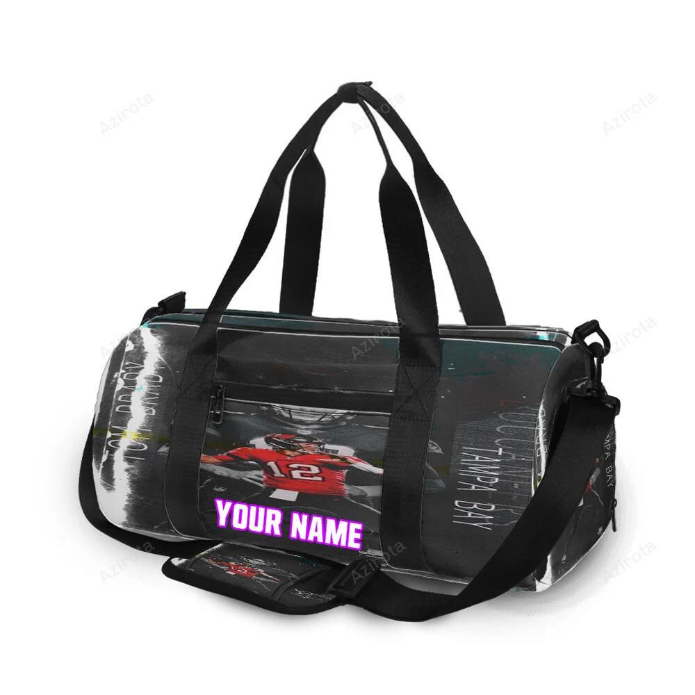 Tampa bay buccaneers tom brady4 personalized name travel bag gym bag 957 Travel Bag