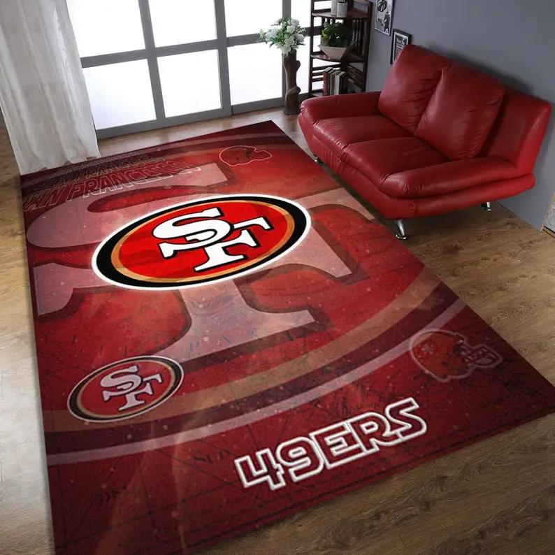 Team logo wooden style nice gift home decor rectangle area rug living room rug home decor Rectangle Rug