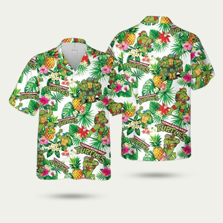 Teenage mutant ninja turtles aloha beach lover hawaiian shirt Hawaii Shirt Shorts & Flip Flops