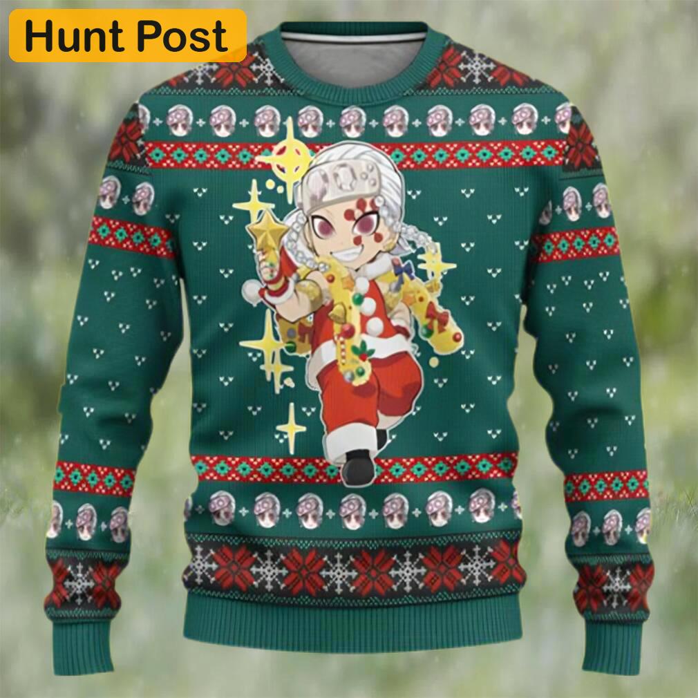 Tengen uzui demon slayer chibi ugly christmas sweater Christmas Ugly Sweater
