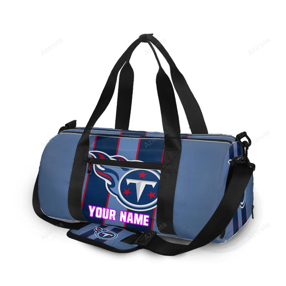 Tennessee titans emblem v6 personalized name travel bag gym bag 2457 Travel Bag