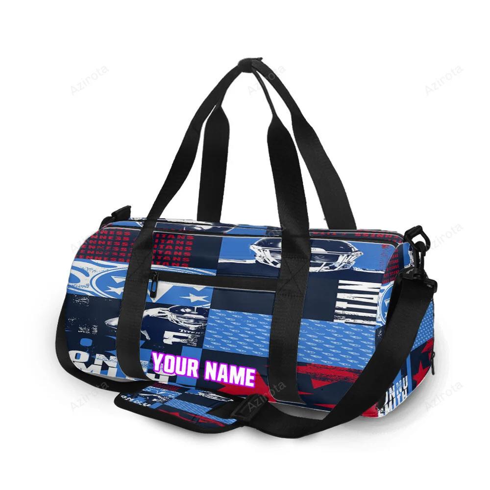 Tennessee titans jonnu smith1 personalized name travel bag gym bag 915 Travel Bag