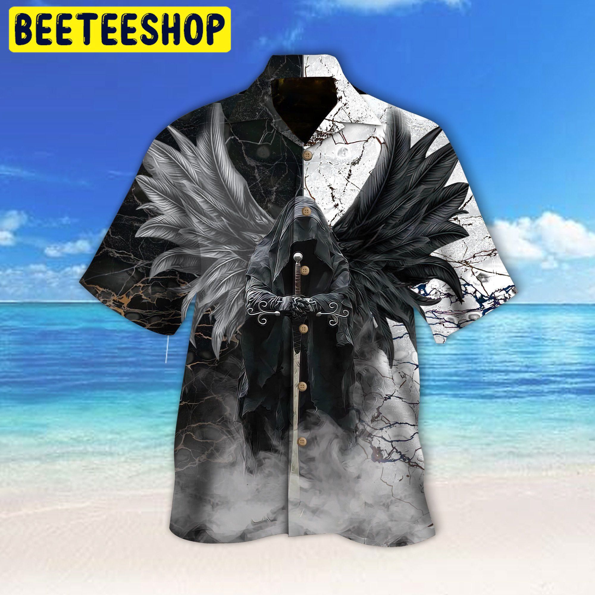 The death smoke trending hawaiian shirt Hawaii Shirt Shorts & Flip Flops