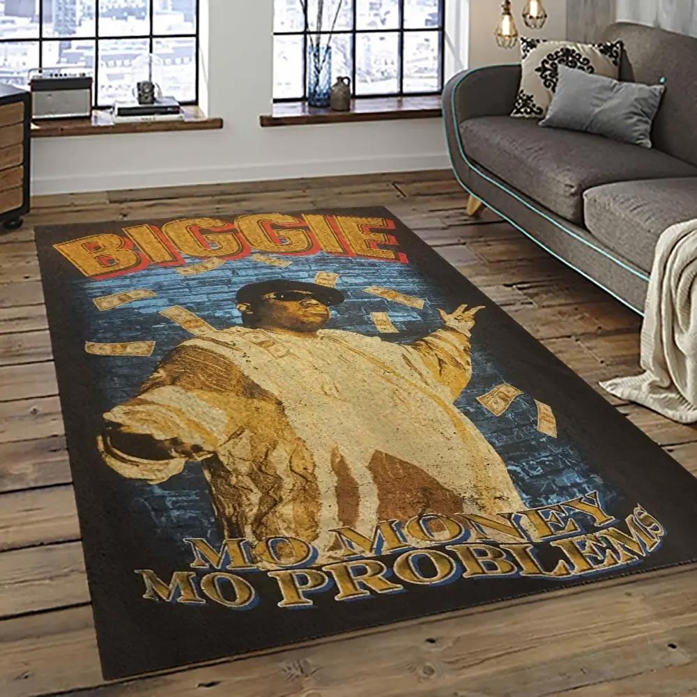 The notorious b.i.g. rapper hiphop music rap carpet area rug home decor gift for fans gift for friends big11 Rectangle Rug