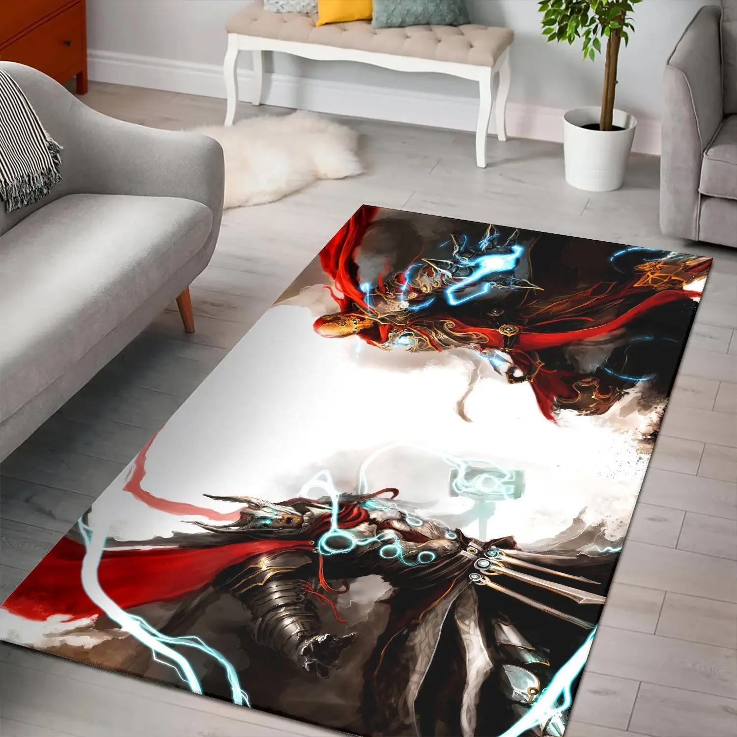 Thor and iron man the avengers marvel characters rug for home decor Rectangle Rug