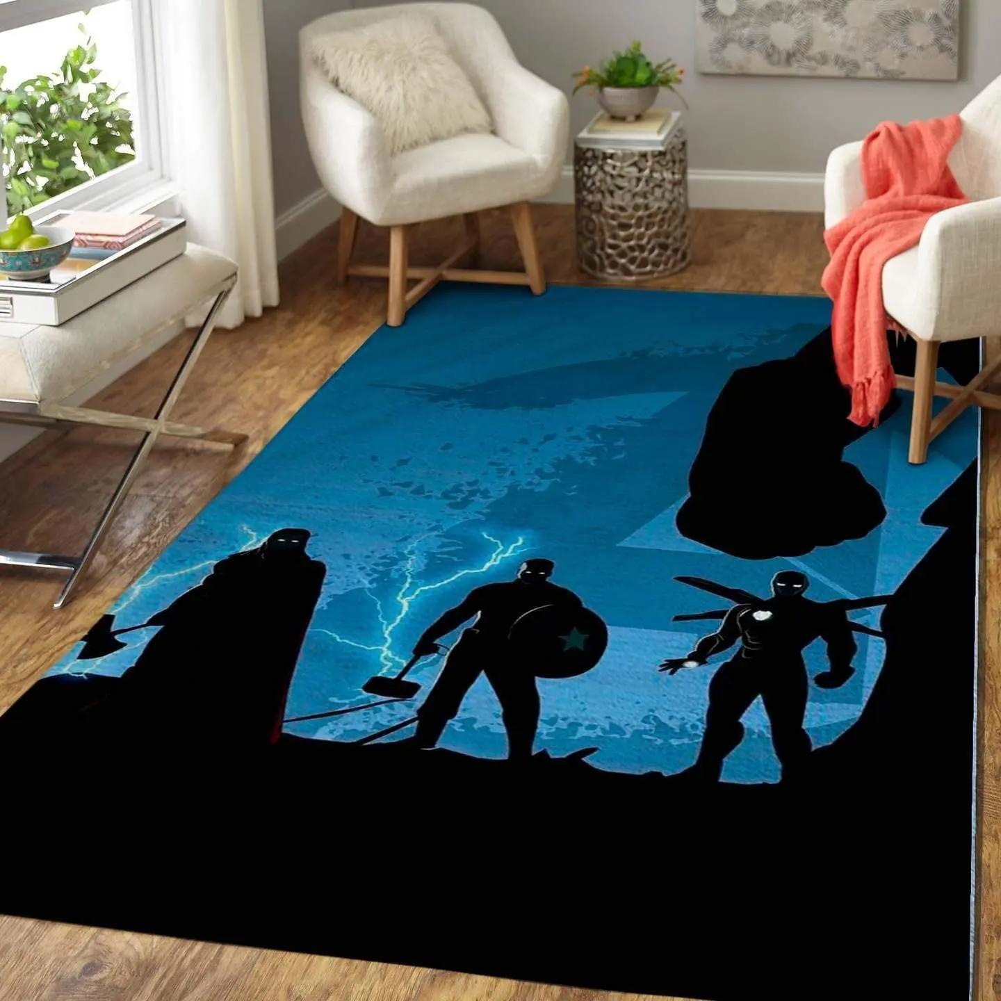 Thor captain america iron man & hulk area rugs  home decor rcdd81f32290 Rectangle Rug