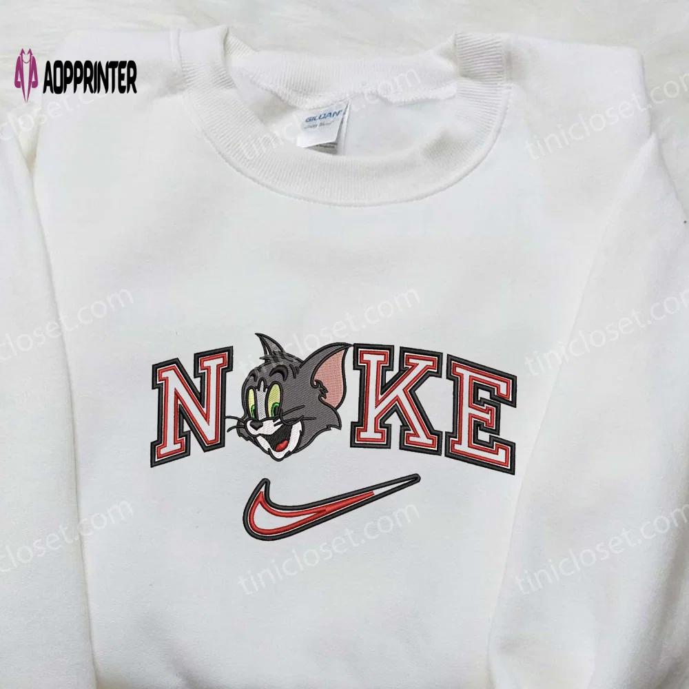 Tom head x nike embroidered shirt: custom design with tom and jerry nike logo limited edition Embroidered Shirt