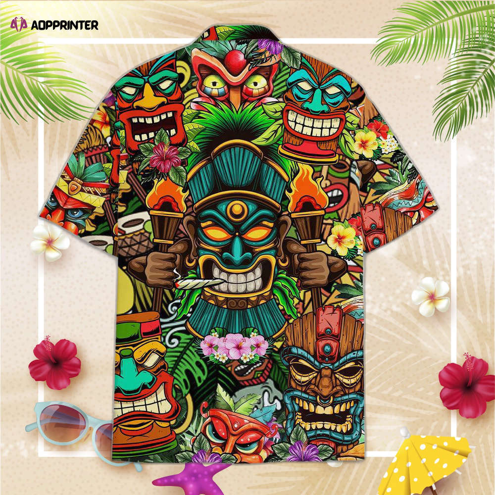 Tropical tiki head hawaiian shirt, gift for men and women Hawaii Shirt